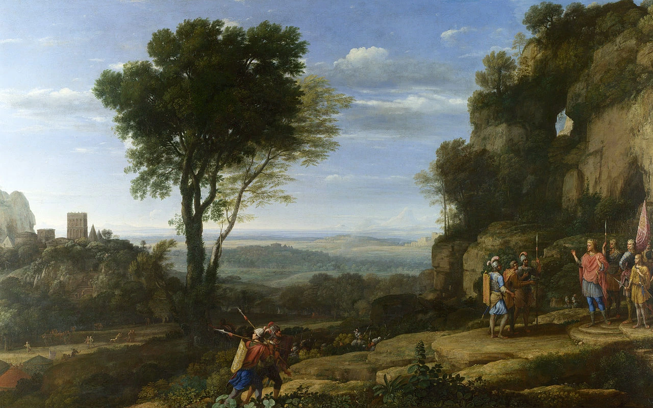 Paesaggio con David e i tre eroi - National Gallery, Londra
